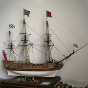 1/50木质帆船模型材料法国皇家卡洛琳号船模皇家卡罗里号拼装套件
