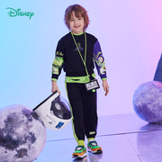 迪士尼童装男童套装2件套卫衣长裤春秋季潮酷出街洋气米奇卡通装