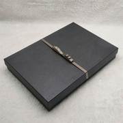 高档超大长方形西装包装盒黑色盒相册衬衫礼物盒婚纱盒