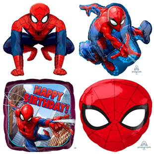 美国anagram蜘蛛侠spider-man卡通，英雄人物超人，男孩生日派对气球
