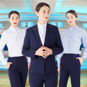 中国移动工作服衬衣女，夏款短袖衬衫职业套装外套，裙子制服裤子