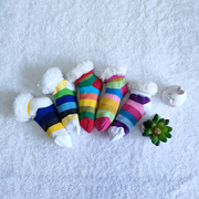 婴儿袜子冬季加绒加厚儿童保暖袜中筒宝宝厚棉袜睡袋袜套睡眠袜子