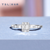 TSL谢瑞麟公主方钻系列18k金戒指方钻石指环BC782