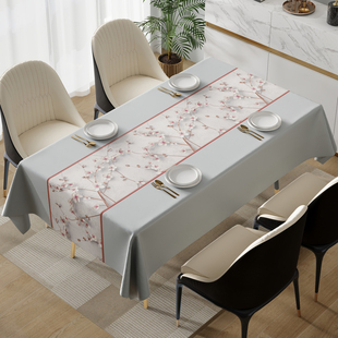 pvc桌布免洗防水防油防烫餐桌布长方形台布家用茶几桌垫布艺