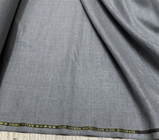 意大利进口金边浅灰色斜纹，法兰绒精纺全羊毛，面料西装裤子布料