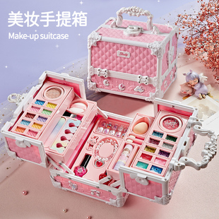 儿童化妆品玩具套装无毒女孩，生日礼物小孩子公主，专用彩妆盒指甲油