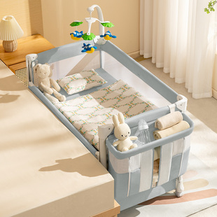 coolbaby婴儿床拼接大床新生儿宝宝床多功能可移动可折叠拼接床