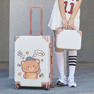 行李箱女日系卡通涂鸦小型旅行箱大容量加厚耐用学生拉杆箱男