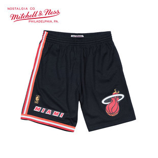 Mitchell&Ness热火队96-97年SW球迷复古球裤运动NBA休闲篮球短裤