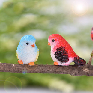 微景观树脂工艺品可爱小动物小鸟家居饰品摆件园艺盆栽造景配件
