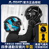 ls2摩托车半盔双镜片，男女四季透气电动车，3c大码机车骑行头盔夏季