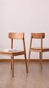 洛恩日式樱桃木餐椅家用实木靠背椅子白橡木原木餐桌椅现代简约书