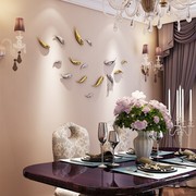 餐厅墙饰创意店装饰品电镀鱼海洋主题自动鱼群墙面装饰壁饰海鲜