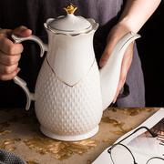 陶瓷欧式冷水壶凉水壶，家用中大号，耐热大容量过滤单壶咖啡壶茶壶