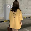 落肩袖fashion宽松t恤女2024韩版女女式大码衣服露肩打底衫女