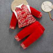 童装女童秋冬装0-2岁女婴儿童冬季套装宝宝6个月新生儿棉衣服唐装