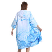 2023新拉链(新拉链)款速干斗篷潜水冲浪游泳装备，吸水快干成人沙滩浴袍