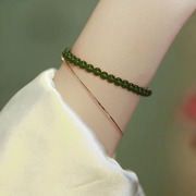 英国设计师topwhit「绿篱」天然绿玉髓，手链女款ins小众显白复