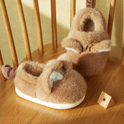 可爱动物冬季保暖家居儿童棉鞋，包跟小童棉鞋宝宝冬季加绒冬季棉鞋