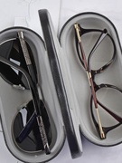 两副装金属皮质，近视框架眼镜盒多用抗压收纳双层镜盒