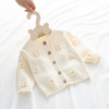 女童洋气开衫春秋，韩版婴儿毛衣外套，1-3岁新生儿女宝宝针织衫纯棉