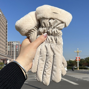手套冬季女骑车保暖触屏加厚加绒防风防水电