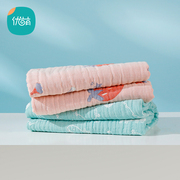 婴儿纱布浴巾竹纤维超软盖毯包被新生，宝宝吸水洗澡裹巾儿童专用