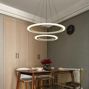 现代简约led客厅灯个性，创意办公室灯具圆环形亚克力吊灯