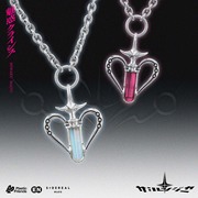 siderealmadexenx塑料朋友联名心形，玻璃石项链(石项链)925银中性银饰