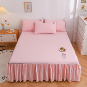 纯棉床裙式床罩单件全防尘保护套1.5米1.8床单，床垫全棉床笠防滑