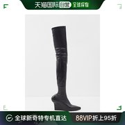 香港直邮潮奢 Givenchy 纪梵希 女士80 特色跟皮质过膝靴子