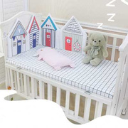 婴儿床围宝宝床上用品四件套婴儿床，床围防撞可拆洗小房子床围
