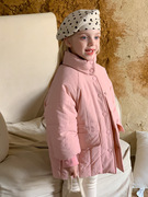 韩国童装女童棉袄冬季儿童保暖夹棉加厚外套舒适棉衣棉服