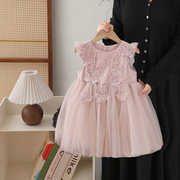 女童连衣裙夏装蕾丝两半周1一2岁女宝宝小童婴儿小裙子洋气公主裙