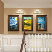 楼梯装饰画客厅玄关挂画美式复古壁画卧室单幅，风景名画欧式墙画