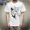 3D猫印花短袖T恤男上衣卡通动物T恤男女款