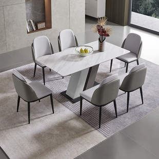 芝华仕餐桌椅现代简约大理石长方形，中小户型家用客，餐厅组合pt065