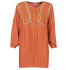 Betty London女士时尚长袖优雅短裙圆领连衣裙橙色夏季193292