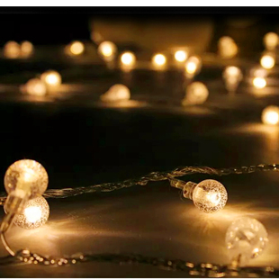 led星星小彩灯闪灯串卧室房间，布置文艺浪漫圆水晶球圣诞节日装饰