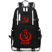 书包学生苏维埃苏联航空，cccp共产主义男女大容量双肩背包防水