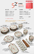 中式陶瓷碗碟套装家用2021网红餐具，日式乔迁新居碗盘筷阳春花