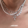 CHEALIMPID/.加州十字架多层珍珠项链美式嘻哈潮男女小众原创设计