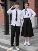 校服套装学院风英伦，初中学生高中生班服春季运动服韩版情侣装卫衣
