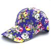 韩版春夏潮女士遮阳帽大沿花朵棒球帽时尚户外防晒太阳帽鸭舌帽子