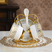 欧式陶瓷咖啡杯套装奢华金边创意，家用高档茶具，客厅英式下午茶杯