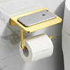 太空铝小卷纸巾架卫生间厕所，卷纸架手机架，置物架浴室厕纸架免打孔