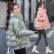 亮面羽绒棉服女短款2023年冬季韩版小个子加厚面包服棉袄外套