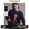 teenieweenie小熊春装学院风，时尚绵羊毛圆领，打底毛衣针织衫女