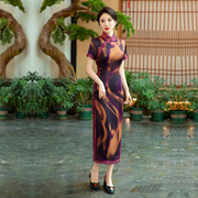 老上海旗袍走秀演出服中年女妈妈端庄大方日常穿春夏装复古中国风