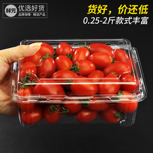 一次性水果包装盒超市，一斤装透明塑料盒水果店500m网红草莓打包盒